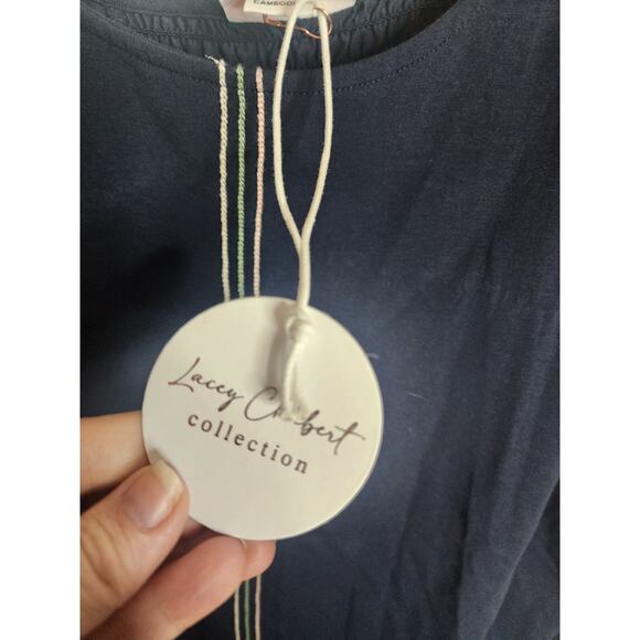 Lacey Chabert Collection Stretchy Top, 3X, NWT, Dark Blue - Picture 6 of 8